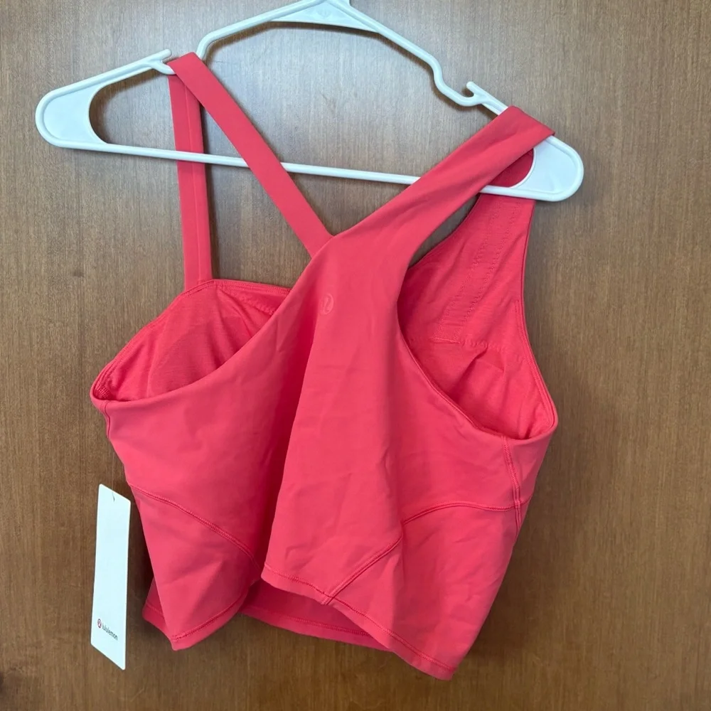 Lululemon Everlux Asymmetrical Tennis
Tank Top. NWT. Sz 12. Color Glazed Pink. - Picture 2 of 6